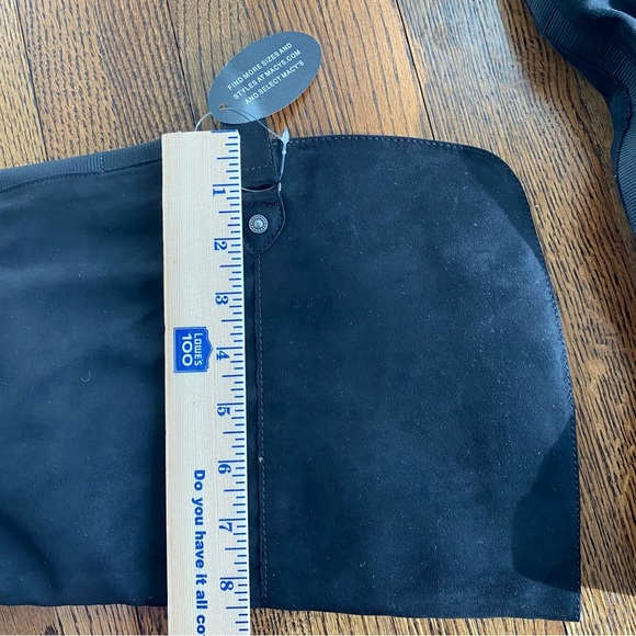 SUN + STONE Allicce Wide-Calf Over-The-Knee Boots in black micro faux Suede 8.5M - Picture 4 of 7